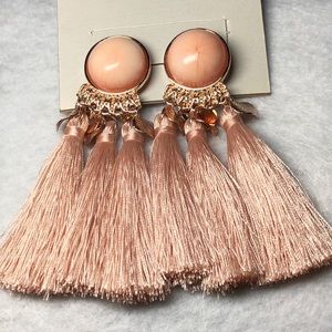 Pink Tassel Earrings